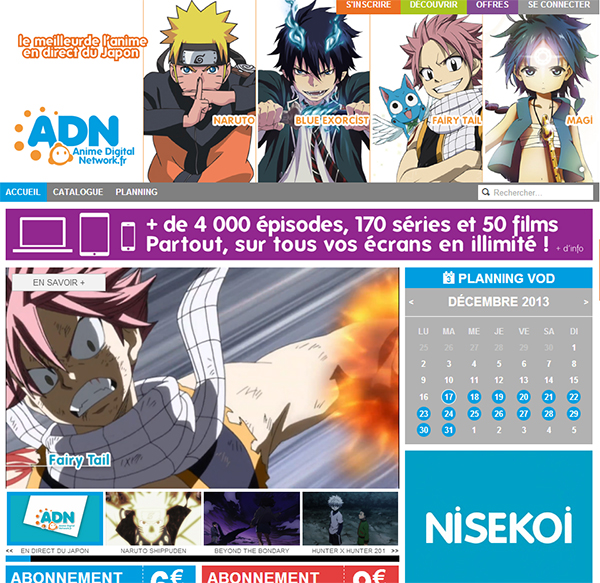 Le site de streaming Anime Digital Network gratuit pendant 1 semaine