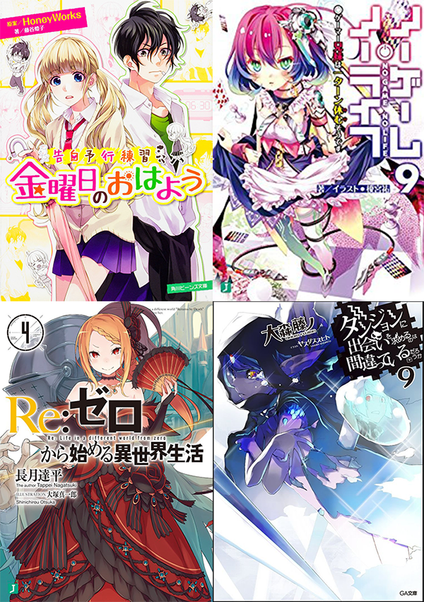 Top 10 des meilleures ventes Light Novels de l'année 2016 au Japon